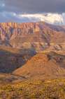 USA, Texas, Big Bend National Park. Chisos Mountains at sunset. Art Print